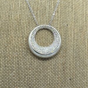 Swarovski Pebble Shadow Silver Pendant